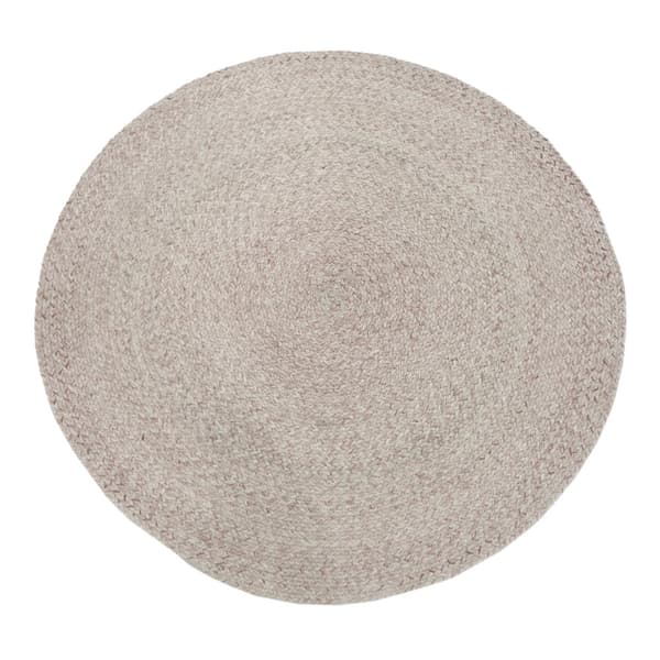 AXI Corfu Utomhusmatta, rund, beige - Lämplig för utomhus- och inomhusbruk / Utomhusmatta gjord av återvunna PET-flaskor - 120x120cm / Tjocklek: 5mm
