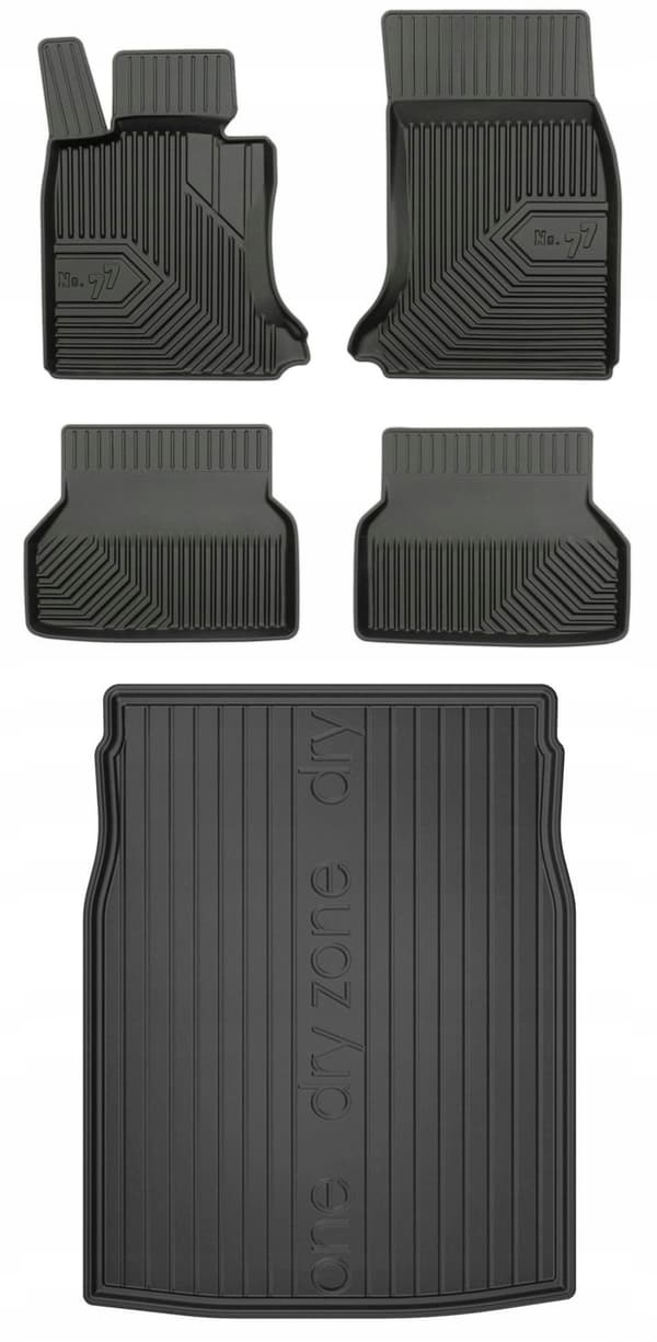 SÆT 77 Gummimåtter BMW 5-serie E60 Sedan 2003-2010