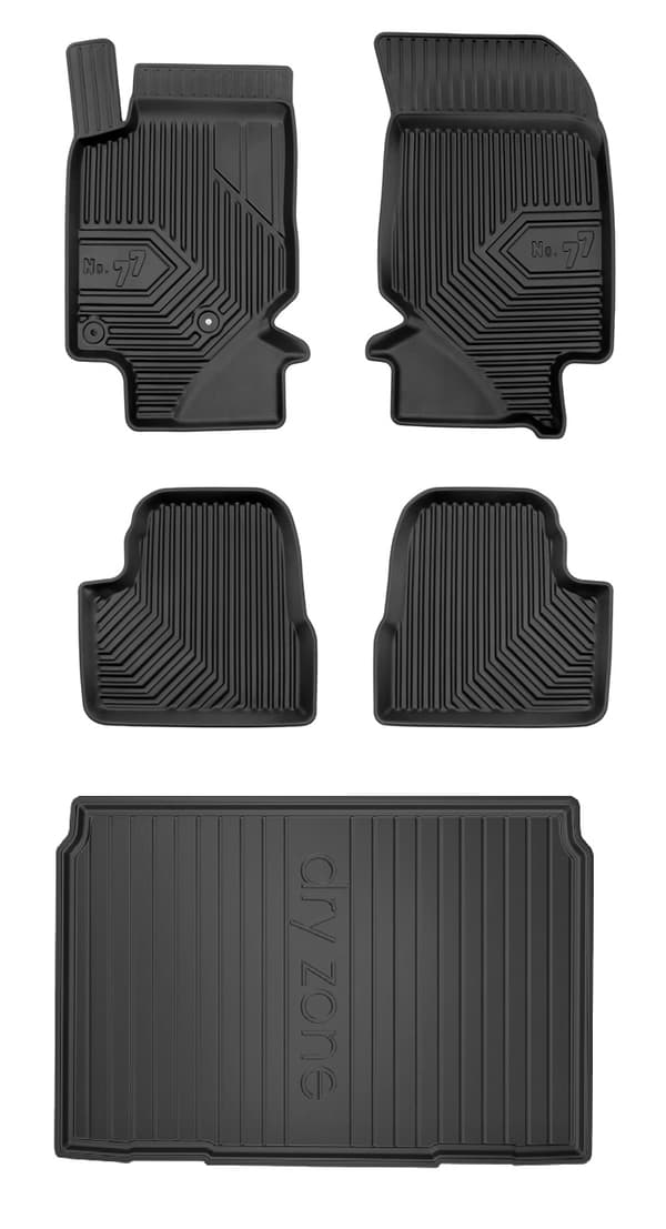 SET 77 Gummimattor och matta Peugeot 208 2 HB från 2019- kz