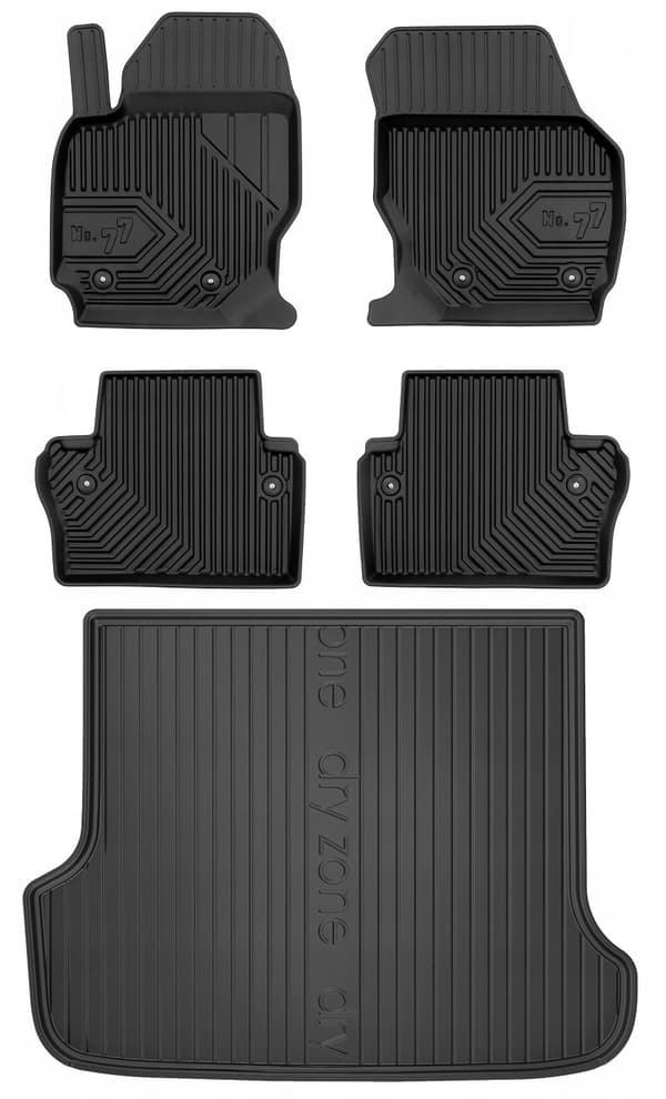 SET 77 Gummimattor och matta Volvo XC70 2 från 2007-2016