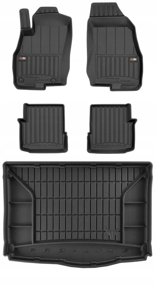 SET 3D-mattor och mattor Fiat Grande Punto 3D halvkombi 2005-2012