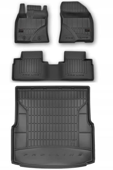 SÆT 3D gummimåtter til Toyota Avensis 3 Kombi fra 2009-2018 bw