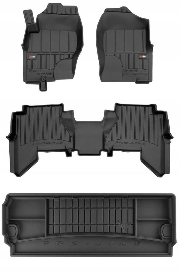SET 3D gummimattor Nissan Pathfinder 3 2005-2013 7 säten bak