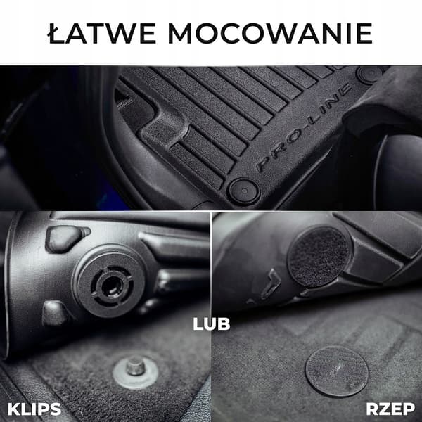 MÅTTER, DØRMÅTTER, GUMMIDØRMÅTTER, FIAT Scudo 2 2007-2016, 3D-TRUD, sort/hvid