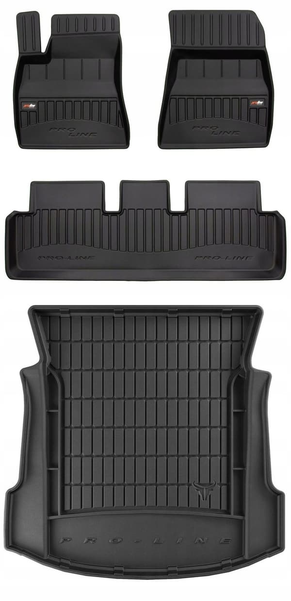 SET 3D gummimattor Tesla Model 3 Sedan från 2017- g tb