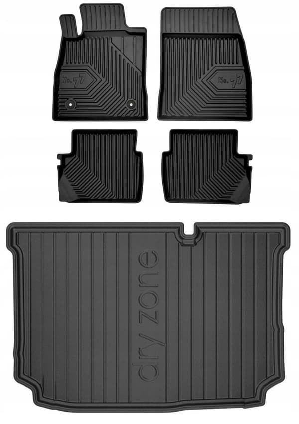 SET 77 Mattor och däckmattor Ford Fiesta Mk8 Active Halvkombi 2017-2023 g