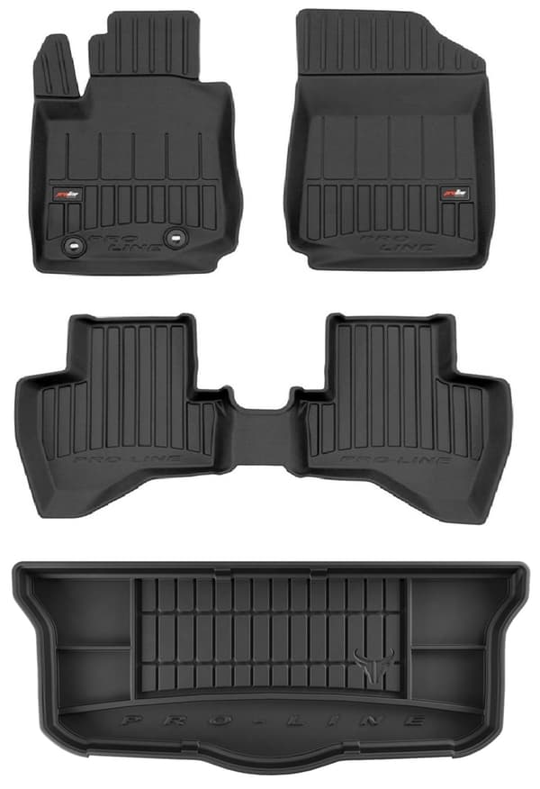 3D-SÆT Måtter og bagagerumsmåtter Citroën C1 2 hatchback 2014-2022