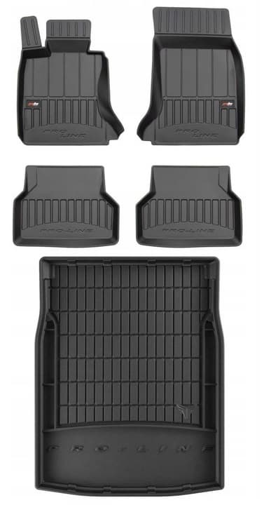 SET 3D gummimattor och golvmatta BMW 5 E60 Sedan 2003-2010