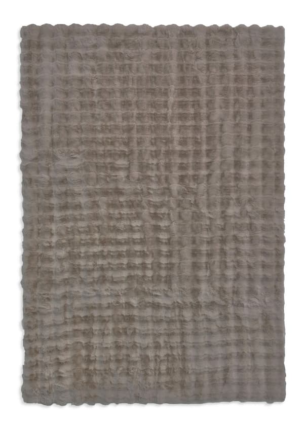 Tvättbar Pälsmatta Rabbit Bubble Taupe