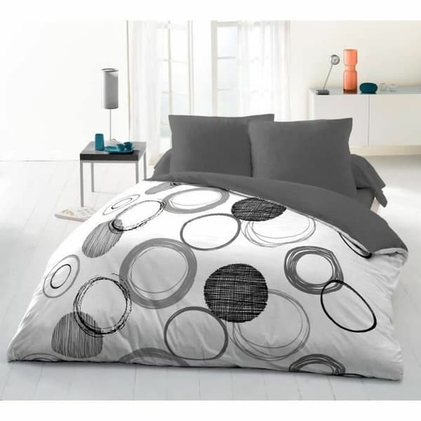 Täckslagsset HOME LINGE PASSION Audace Grå Ljusgrå 240 x 260 cm