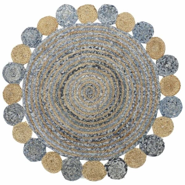 Tæppe DKD Home Decor Blå Multifarvet Indianer mand (200 x 200 x 1 cm)