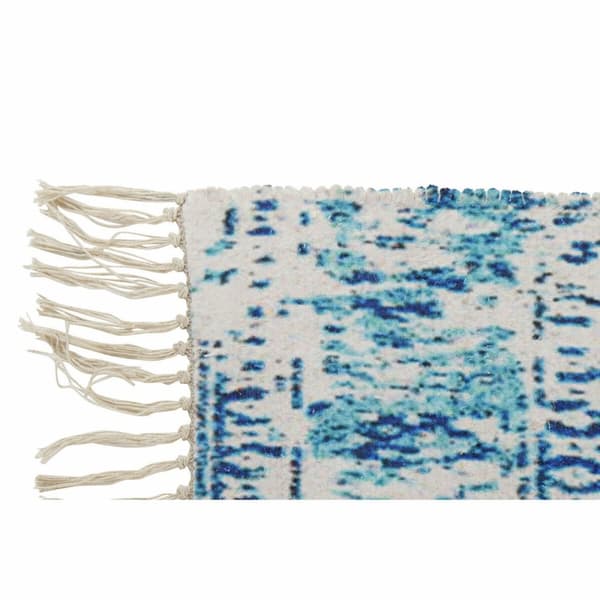 Matta DKD Home Decor Blå Bomull Chenille (60 x 240 x 1 cm)