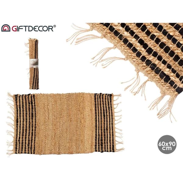Tæppe 84862-CEEJAY Sort Natur 60 x 90 cm (12 enheder)