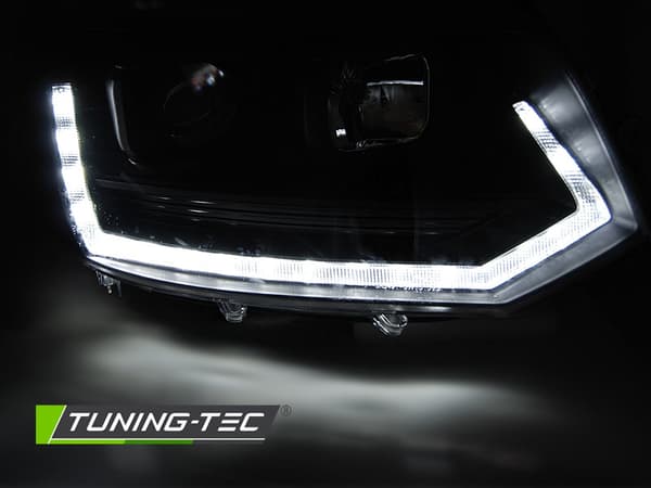 Strålkastare till VW T5 10-15 TUBE LIGHT T6 SER SVART