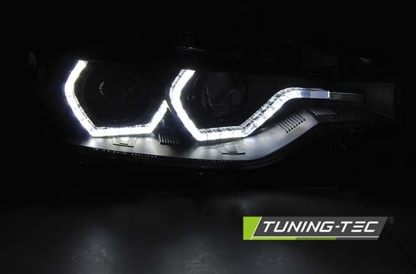 Strålkastare BMW F30/F31 LCI 15-18 ANGEL EYES LED DRL SVART