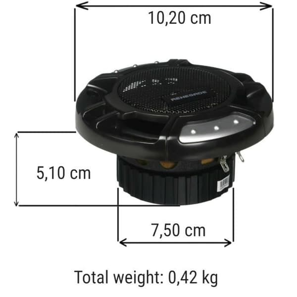 2 2-vägs koaxialhögtalare RENEGADE RX42 4" 10,00 cm 100 mm 60 watt rms 120 watt max impedans 4 ohm 92 db bil, par