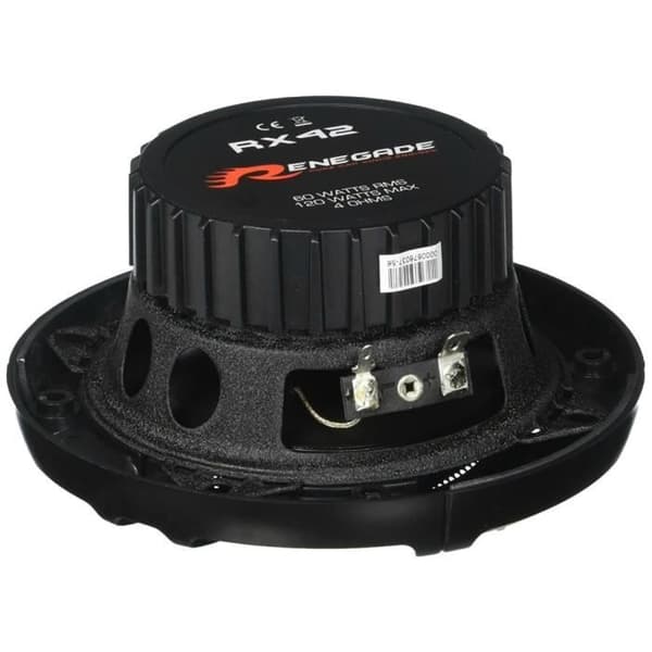 2 2-vägs koaxialhögtalare RENEGADE RX42 4" 10,00 cm 100 mm 60 watt rms 120 watt max impedans 4 ohm 92 db bil, par