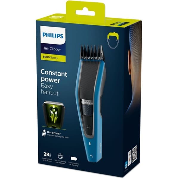 Philips HC5612/15 Hårklippare Series 5000 Tvättbar Hårklippare Blå/Svart