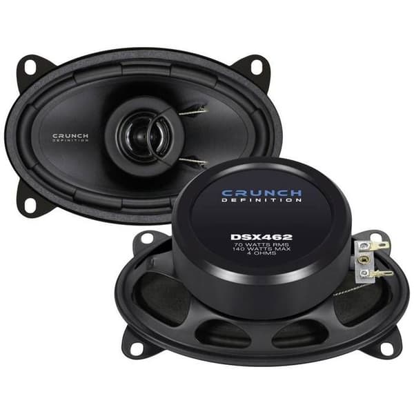 2 CRUNCH-HÖGTALARE DSX462 DSX 462 2-vägs koaxial 4" x 6" 10 x 15 cm 70 watt rms 140 watt max 4 ohm, per par