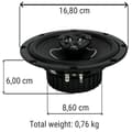 Miniatyrbild 3 av 4: 2 HÖGTALARE RENEGADE RX62 koaxial 2-vägs 6,5" 16,50 cm 165 mm 100 watt rms 200 watt max impedans 4 ohm 90 db, paret