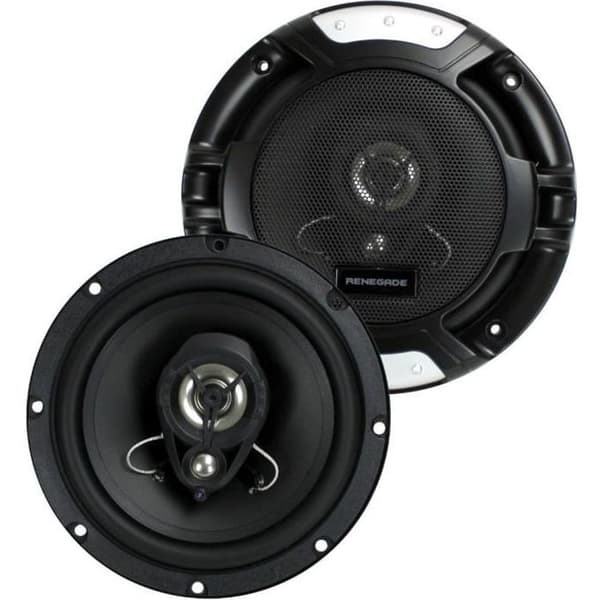2 HÖGTALARE RENEGADE RX62 koaxial 2-vägs 6,5" 16,50 cm 165 mm 100 watt rms 200 watt max impedans 4 ohm 90 db, paret