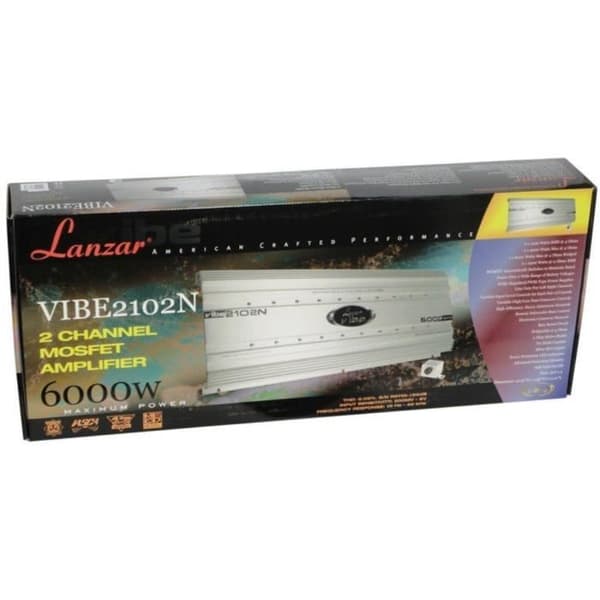 1 LANZAR VIBE 2102N VIBE2102N 2-kanals förstärkare på max 6000 watt och 2 x 1500 watt rms i klass ab fjärrkontroll ingår, 1 st.
