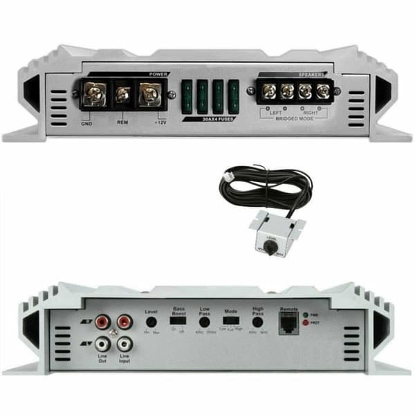 1 LANZAR VIBE 2102N VIBE2102N 2-kanals förstärkare på max 6000 watt och 2 x 1500 watt rms i klass ab fjärrkontroll ingår, 1 st.