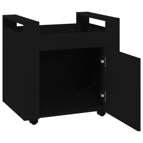 vidaXL Skrivbordsvagn svart 60x45x60 cm konstruerat trä