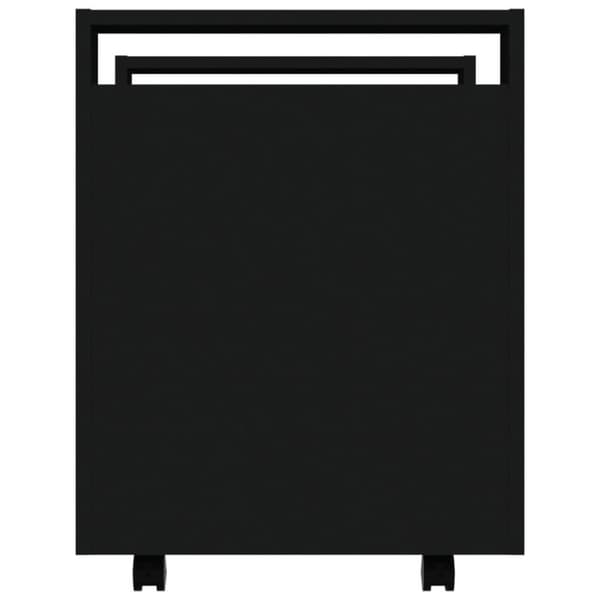 vidaXL Skrivbordsvagn svart 60x45x60 cm konstruerat trä