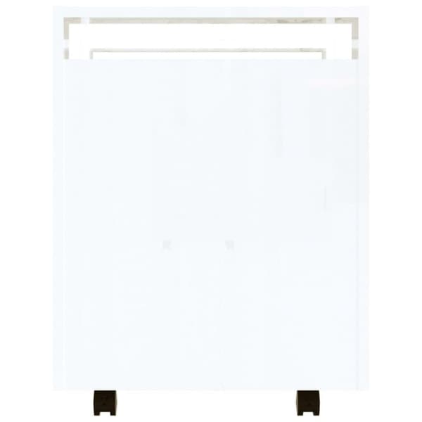 vidaXL Tralle til skrivebord høyglans hvit 60x45x60 cm konstruert tre