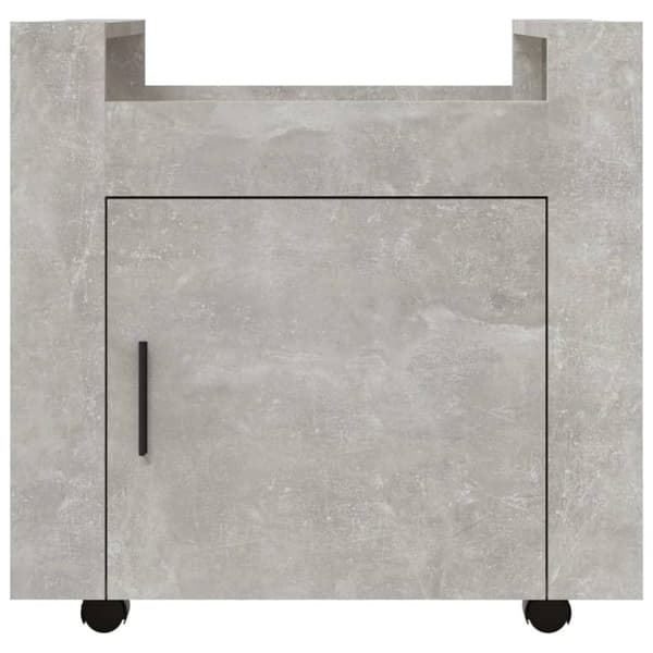 vidaXL Skrivbordsvagn betonggrå 60x45x60 cm konstruerat trä