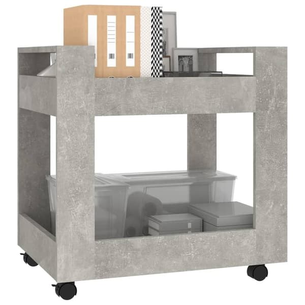 vidaXL Työpöytävaunu betoninharmaa 60x45x60 cm tekninen puu