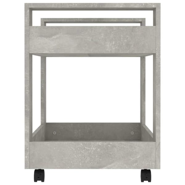 vidaXL Työpöytävaunu betoninharmaa 60x45x60 cm tekninen puu
