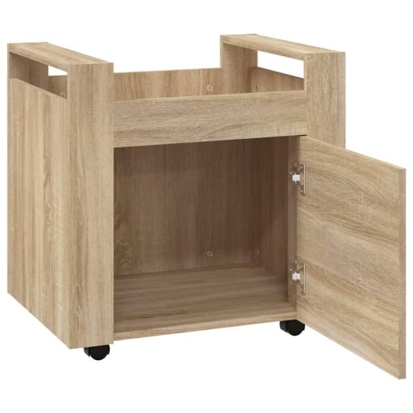 vidaXL Skrivbordsvagn sonoma-ek 60x45x60 cm konstruerat trä