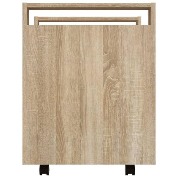 vidaXL Skrivbordsvagn sonoma-ek 60x45x60 cm konstruerat trä