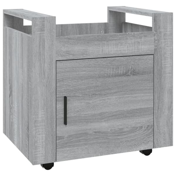 vidaXL Työpöytävaunu harmaa Sonoma 60x45x60 cm tekninen puu