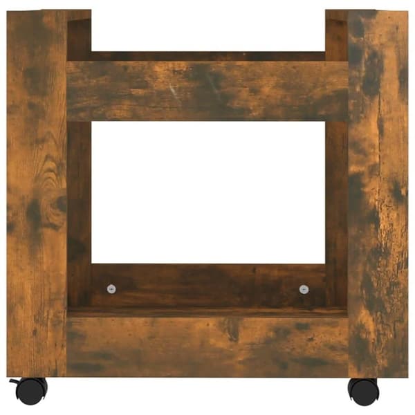vidaXL Skrivbordsvagn rökfärgad ek 60x45x60 cm konstruerat trä