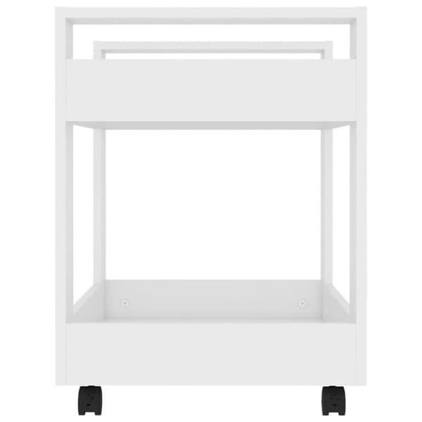 vidaXL Skrivbordsvagn vit 60x45x60 cm konstruerat trä
