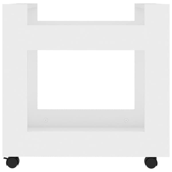 vidaXL kontorvogn 60x45x60 cm konstrueret træ hvid