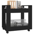 Miniatyrbilde 3 av 8: vidaXL Tralle til skrivebord svart 60x45x60 cm konstruert tre