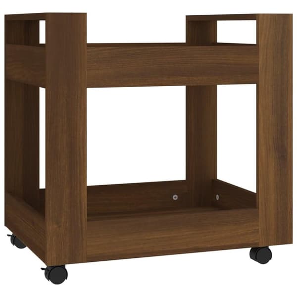 vidaXL Tralle til skrivebord brun eik 60x45x60 cm konstruert tre