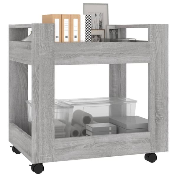 vidaXL Työpöytävaunu harmaa Sonoma 60x45x60 cm tekninen puu