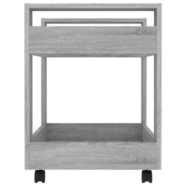 vidaXL Työpöytävaunu harmaa Sonoma 60x45x60 cm tekninen puu
