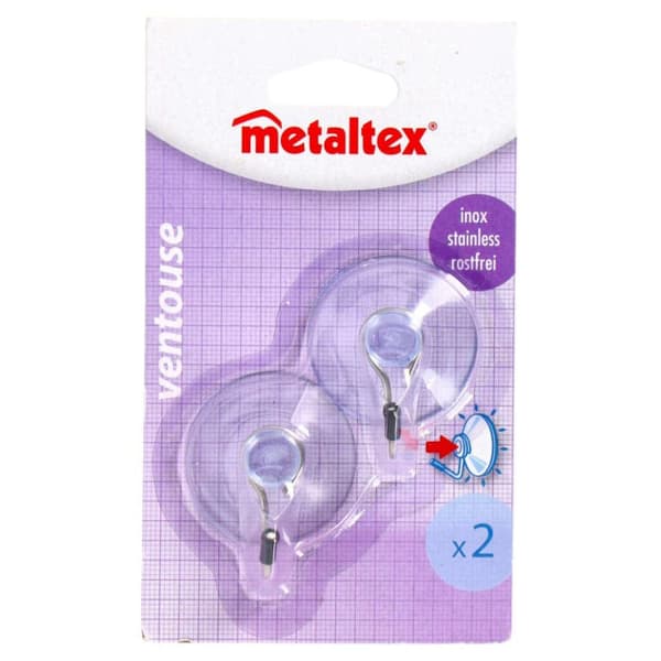 Metaltex krog med Zuignap 2 stk