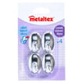 Miniatyrbillede 1 af 2: Metaltex Plakhaken 4 Stuks Verchroomd
