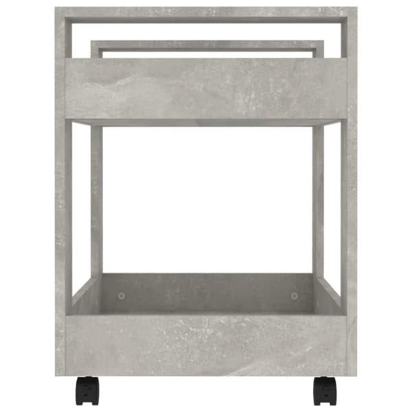 vidaXL kontorvogn 60x45x60 cm konstrueret træ betongrå - Vogne