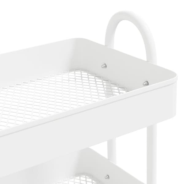 vidaXL vogn med 3 hylder 43x34x79 cm stål hvid -  Vogne