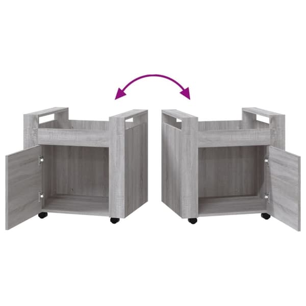 vidaXL kontorvogn 60x45x60 cm konstrueret træ grå sonoma-eg -  Vogne