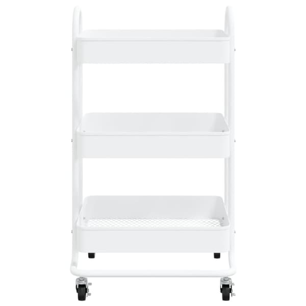 The Living Store vogn med 3 hylder 43x34x79 cm stål hvid -  Vogne