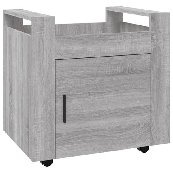 The Living Store Työpöytävaunu harmaa Sonoma 60x45x60 cm tekninen puu -  Kärryt